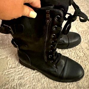 Brand new, Dream Pairs, riding boots, black with silver zipper